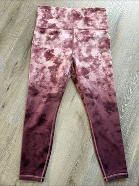Athleta Mauve Tie-Dye High-Waist Leggings
